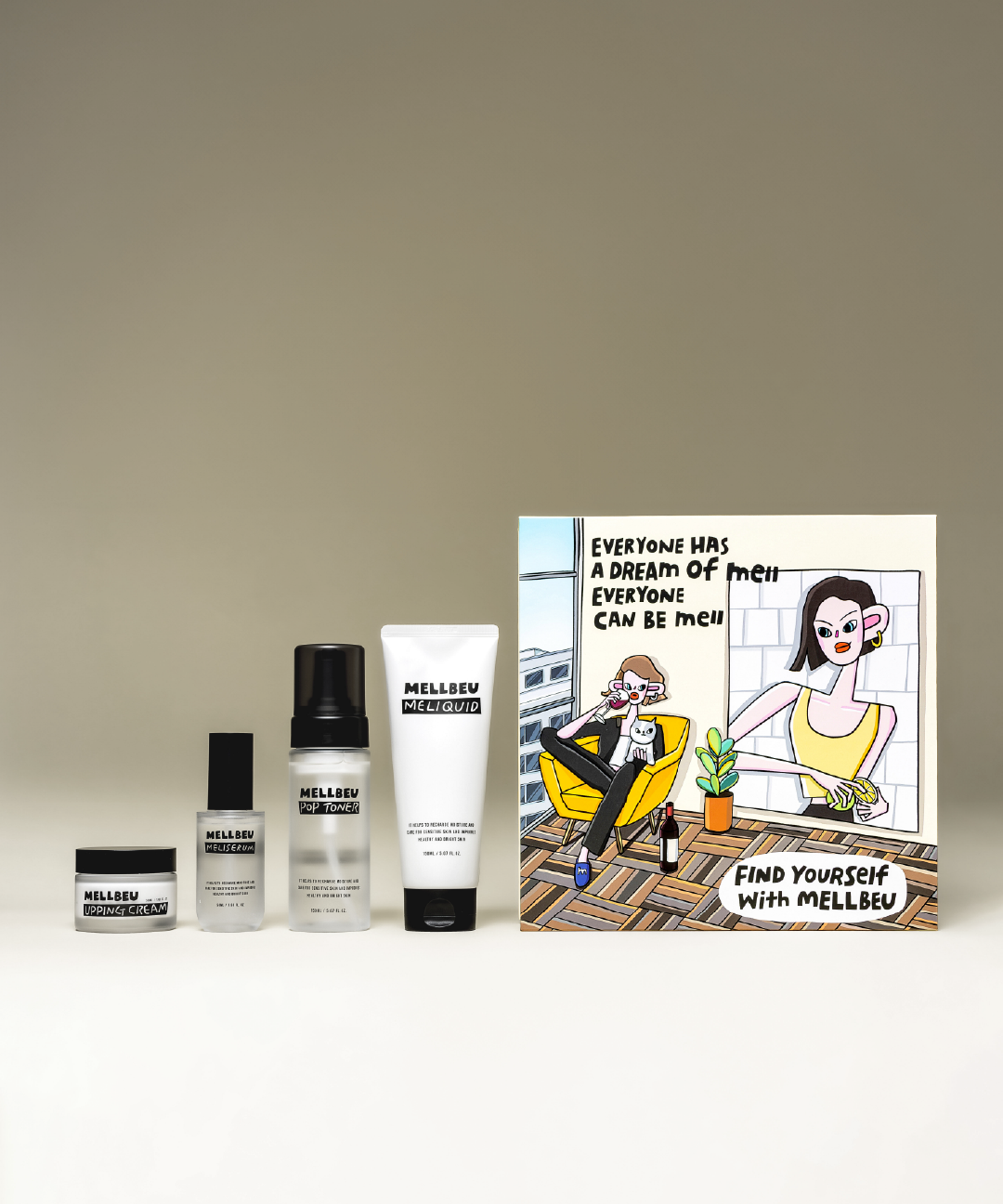piyonna Melvieu Makeup Synergy 4-Piece Set Face Care Skincare Set