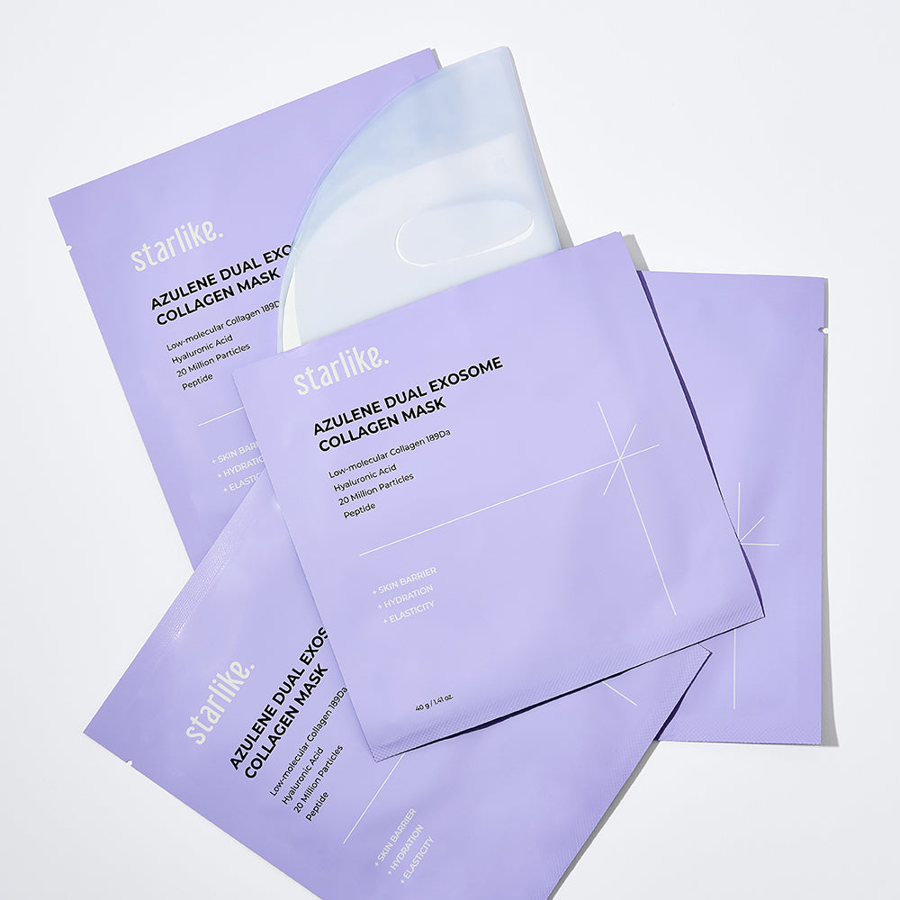 piyonna MASQUE COLLAGÈNE AZULÈNE DOUBLE EXOSOME 40g x 5 Masque Masque visage