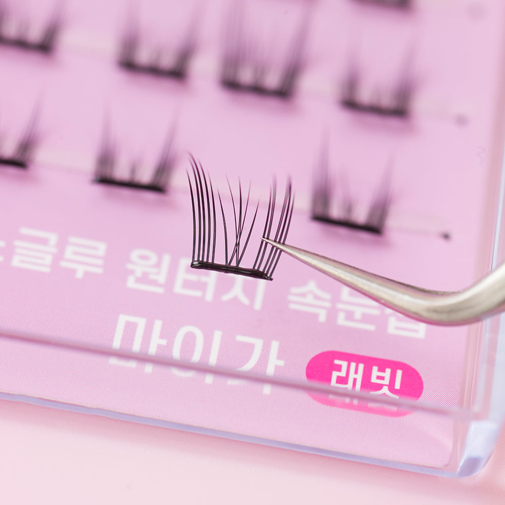 piyonna Maiga Rabbit No Glue Eyelashes Deep Point 10mm/12mm Maquillage Access. beauté Faux cils