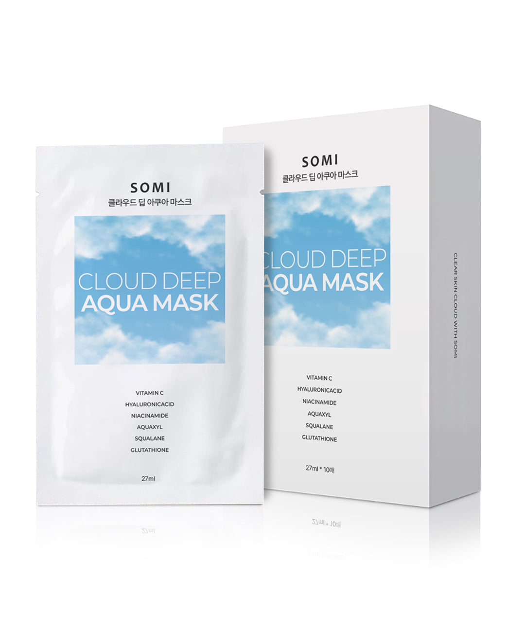 piyonna Somi Cosmetics Cloud Deep Aqua Mask 27ml 10 Sheets Masque Masque visage