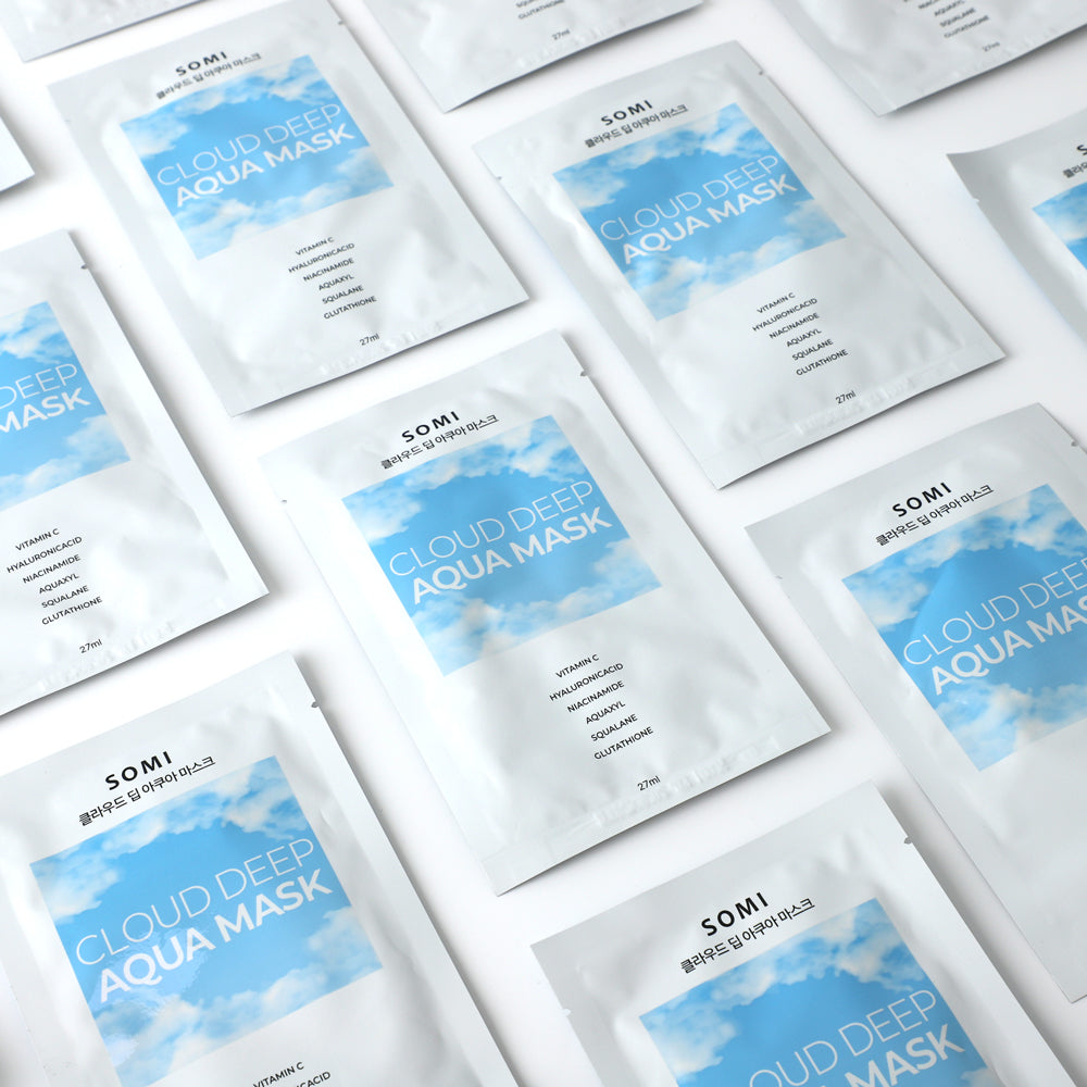 piyonna Somi Cosmetics Cloud Deep Aqua Mask 27ml 5 Sheets Masque Masque visage
