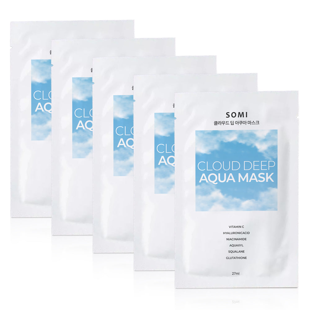 piyonna Somi Cosmetics Cloud Deep Aqua Mask 27ml 5 Sheets Masque Masque visage