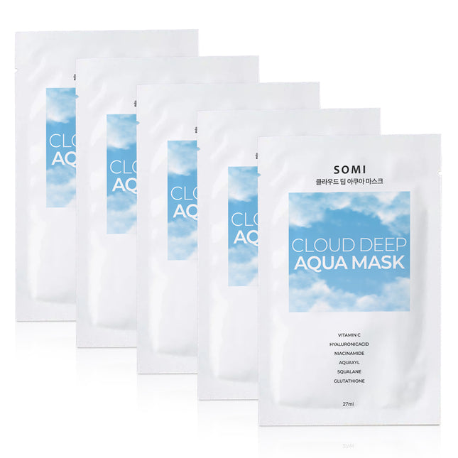 piyonna Somi Cosmetics Cloud Deep Aqua Mask 27ml 5 Sheets Masque Masque visage