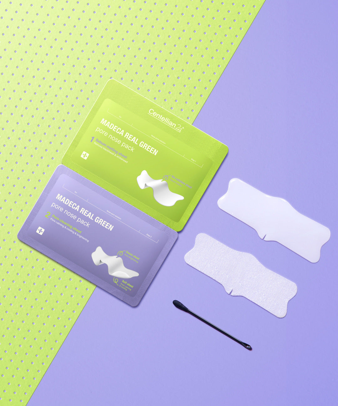 piyonna Madeca Real Green Pore Nose Pack 5 Sheets Face Mask Nose Pack