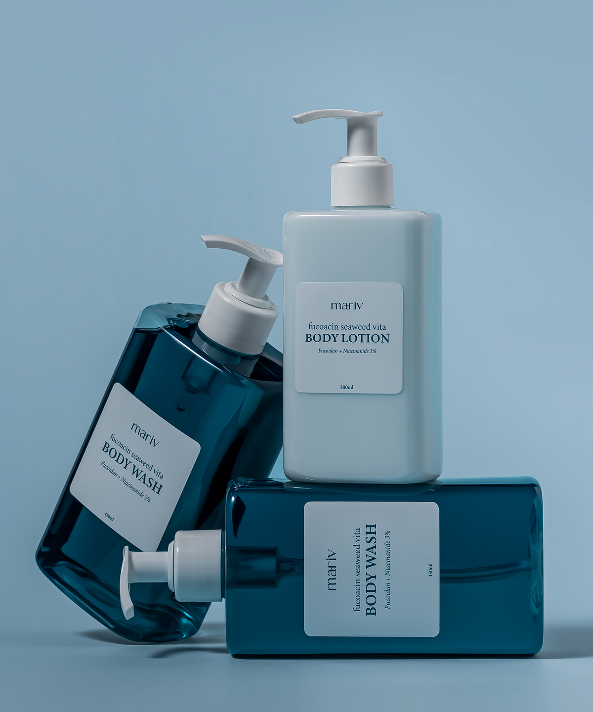 piyonna Mariv Fucoashin Seaweed Vita Body Wash 2ea Body Lotion 1ea Cheveux & Soins corps Soin du corps Gel douche