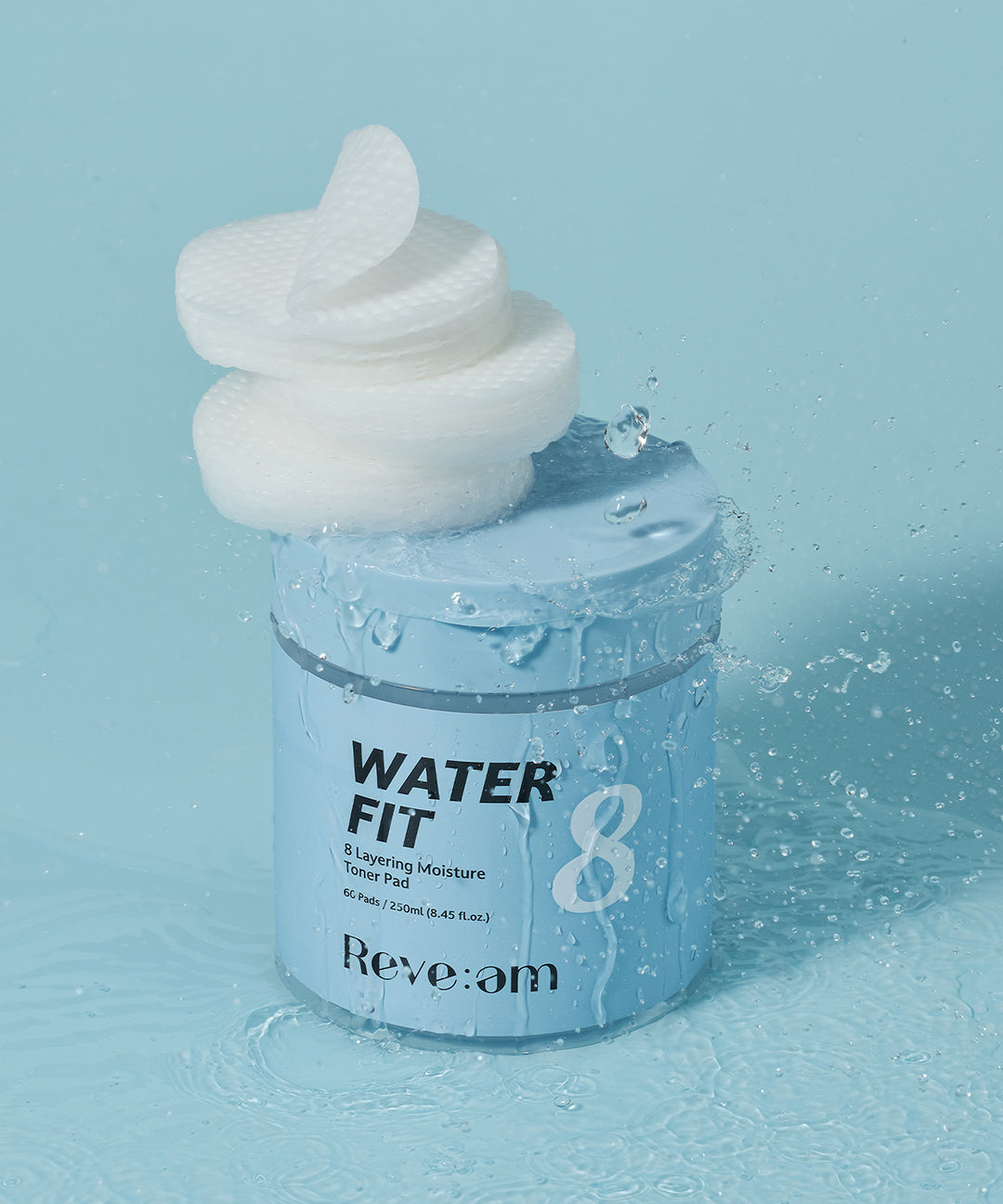 piyonna Waterfit 8 Hydrating Toner Pads 60 Sheets Soin de la peau Lotion tonique Pads tonifiants