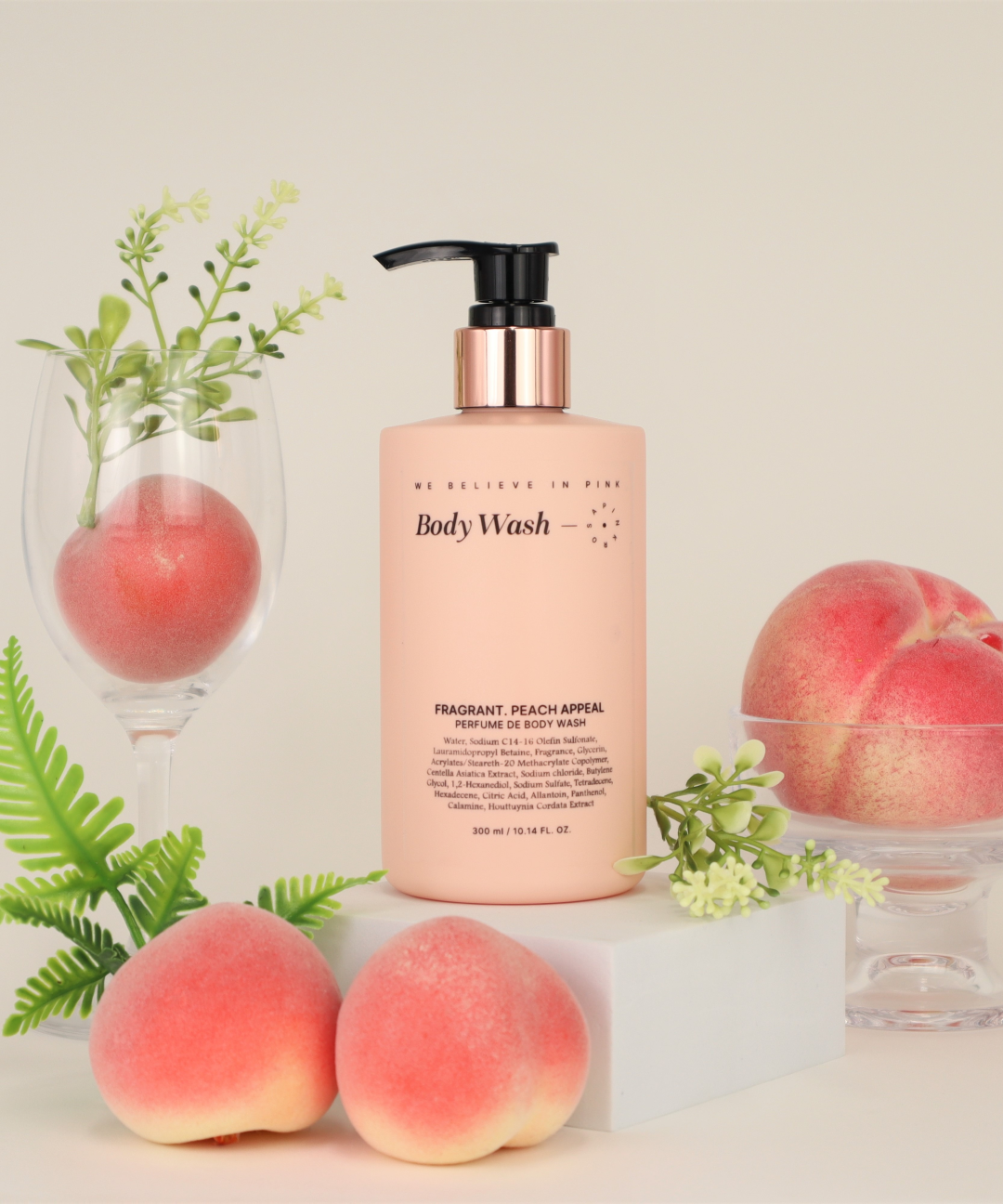 piyonna Perfume de Body Wash Peach Appeal 300ml Corps & Cheveux Soin du corps Gel douche
