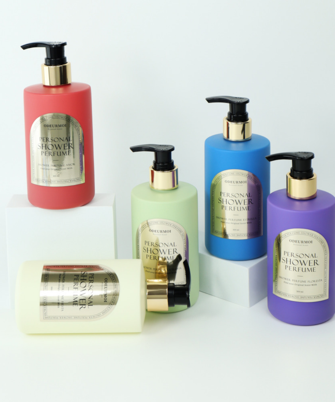 piyonna Personal Shower Perfume 5 Types 300ml Corps & Cheveux Soin du corps Gel douche