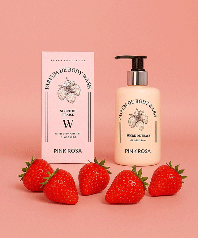 piyonna Perfume de Body Wash Strawberry Sorbet 300ml Cheveux & Soins corps Soin du corps Gel douche