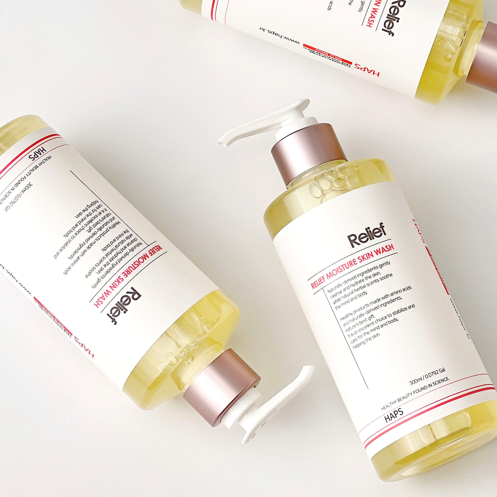 piyonna Haps Relief Moisture Skin Wash Rose Cheveux & Soins corps Soin du corps Gel douche