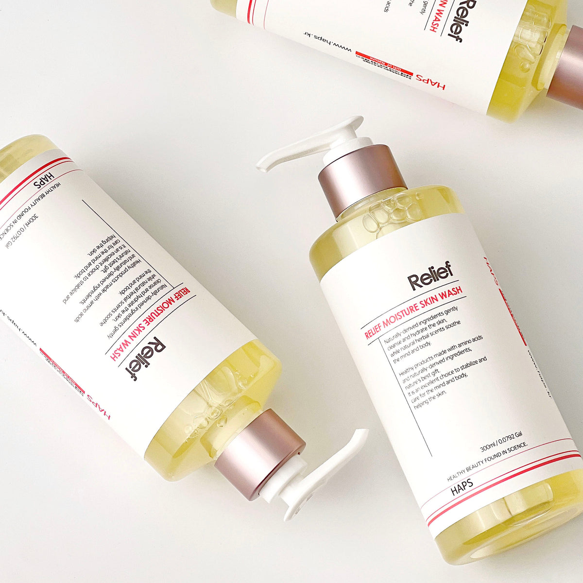 piyonna Haps Relief Moisture Skin Wash Rose Cheveux & Soins corps Soin du corps Gel douche