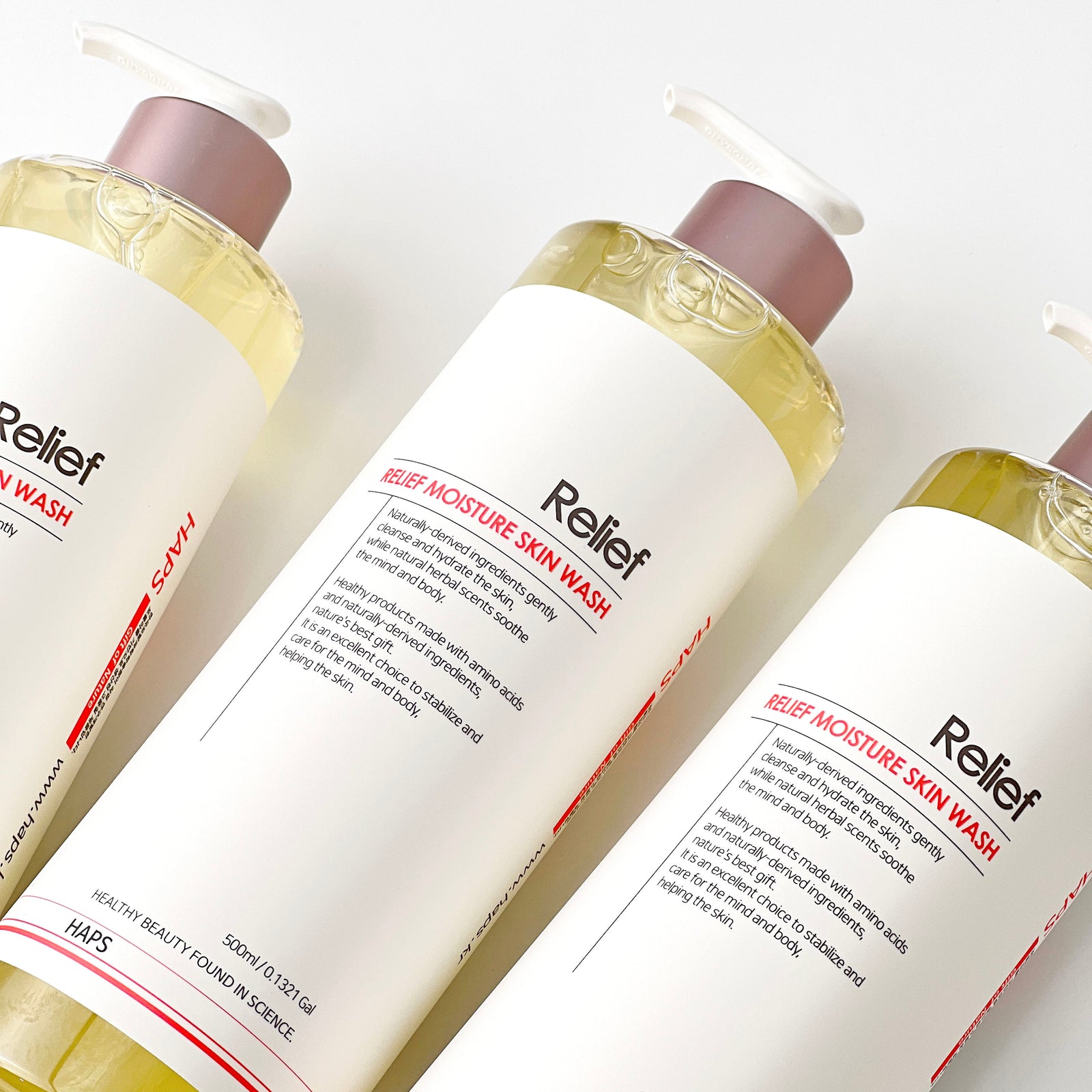 piyonna Haps Relief Moisture Skin Wash Rose Cheveux & Soins corps Soin du corps Gel douche