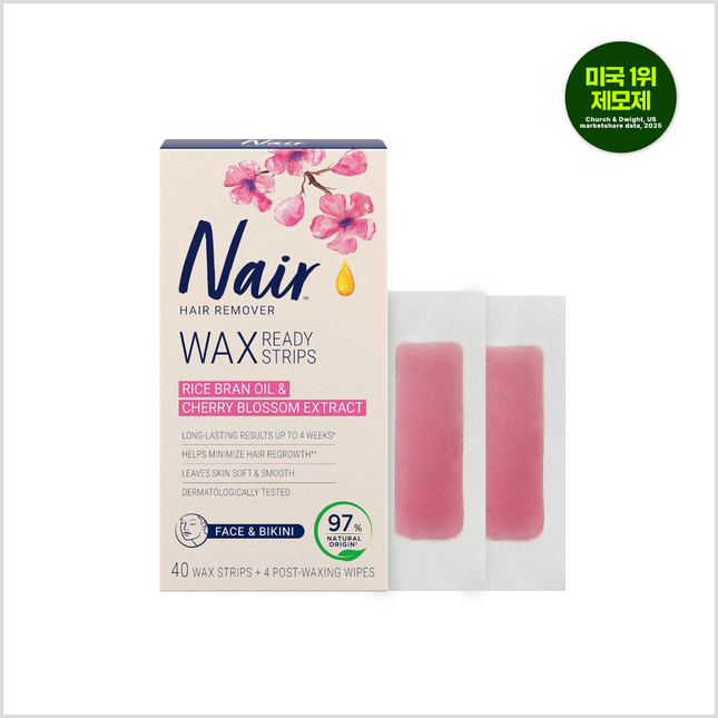 piyonna Nair Sensitive Face Hair Removal Wax Strips 40+4 Sheets Cheveux & Soins corps Soin du corps Épilation