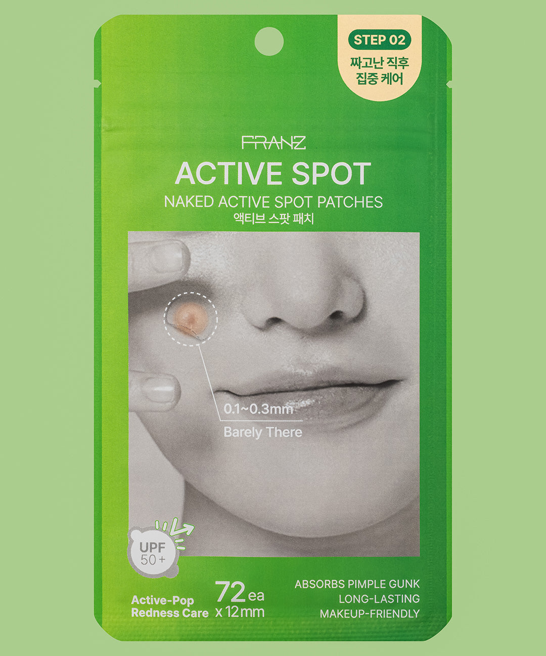 piyonna Franz Naked Active Spot Acne Patch 72 Patches Soin de la peau Masque Patch