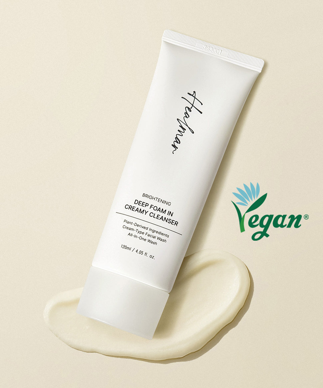 piyonna All-in-One Mildly Acidic Vegan Cream to Foam Hilmar Cleanser 120ml Soin de la peau Démaquillage Mousse & Gel nettoyant
