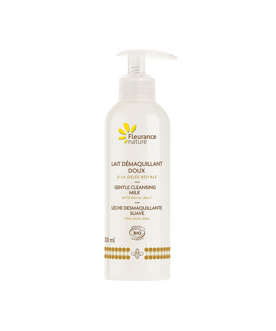 piyonna Fleurence Nature Organic Gentle Cleansing Milk with Royal Jelly 200ml Soins visage Démaquillage Lait nettoyant