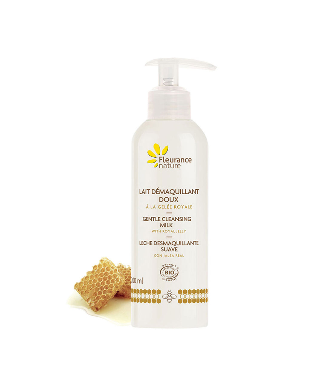 piyonna Fleurence Nature Organic Gentle Cleansing Milk with Royal Jelly 200ml Soins visage Démaquillage Lait nettoyant