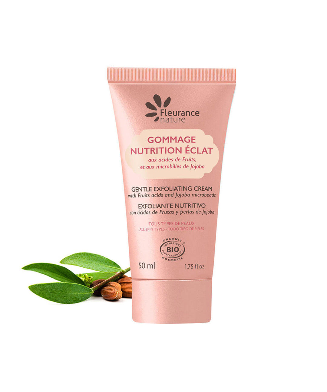 piyonna Fleurence Nature Organic Gentle Exfoliating Cream 50ml Face Care Cleanser Cleansing Lotion