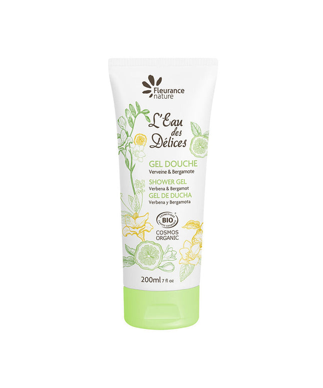 piyonna Fleurence Nature Organic Shower Gel Eau de Delicious Verbena and Bergamot 200ml Cheveux & Soins corps Soin du corps Gel douche