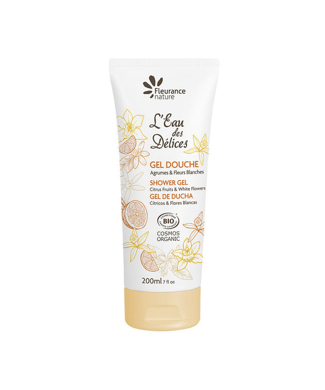 piyonna Fleurence Nature Organic Shower Gel Eau de Delicious Citrus and White Flowers 200ml Cheveux & Soins corps Soin du corps Gel douche