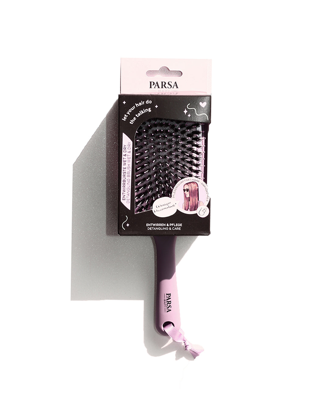 piyonna Parsa Wet and Dry Paddle Brush Care and Shine Hair & Body Care Hair Care Hair Accessory