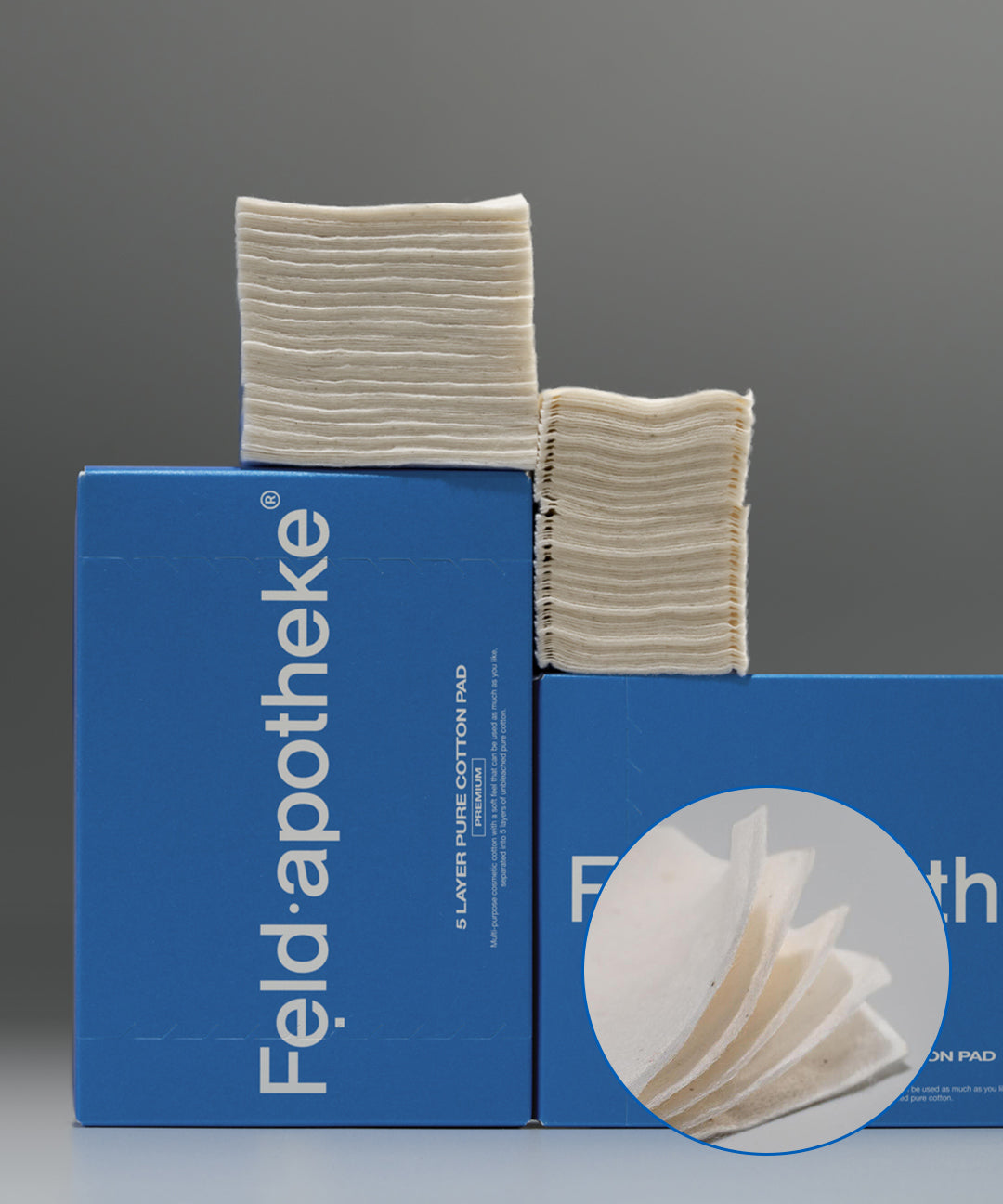piyonna Feldapotheke Premium 5-Layer Cotton Pads 80 Sheets (400 Pieces) Makeup Beauty Tools Cotton Pad