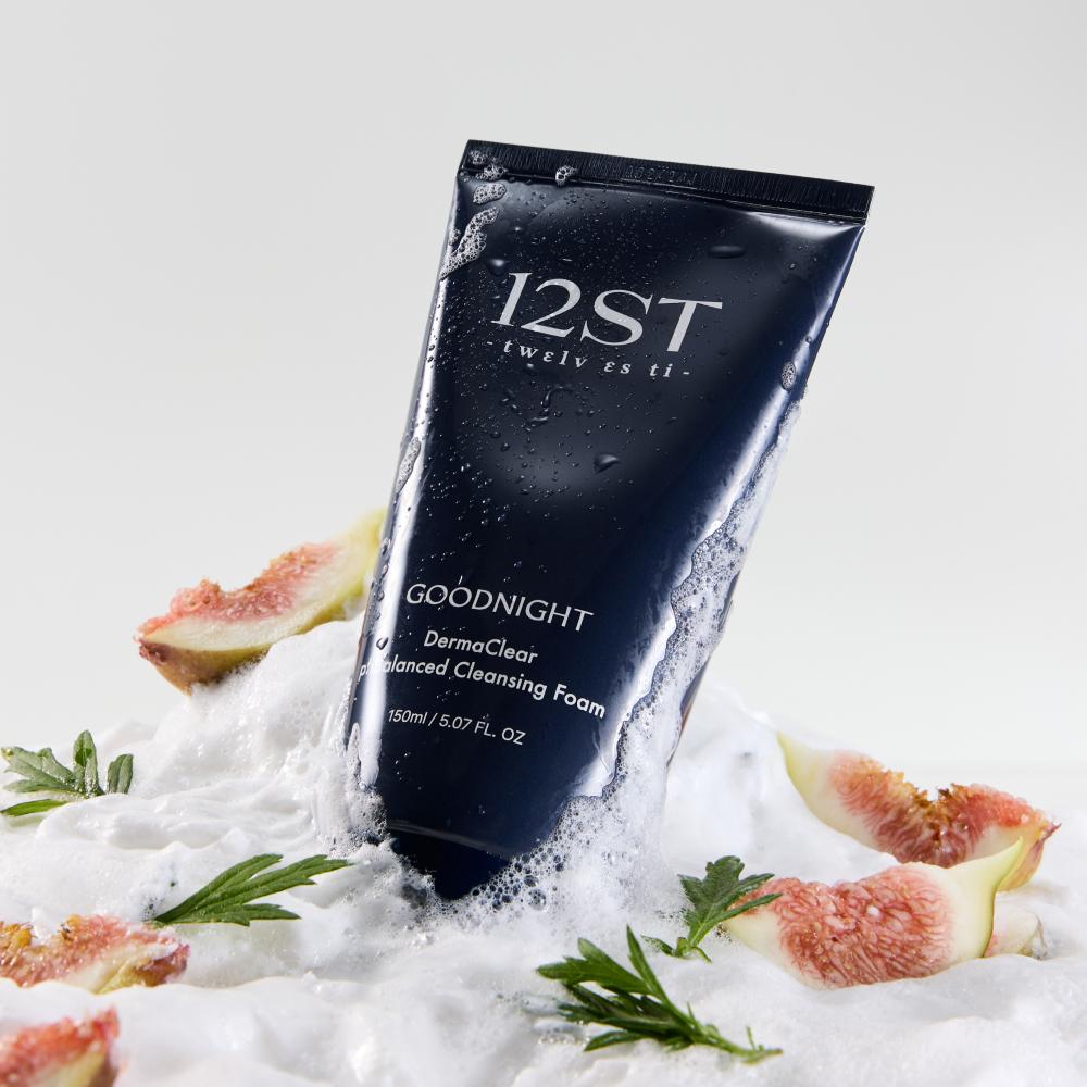 piyonna 12EST Twelve ST Goodnight Derma Clear Mild Acidic Cleansing Foam Soins visage Démaquillage Mousse nettoyante