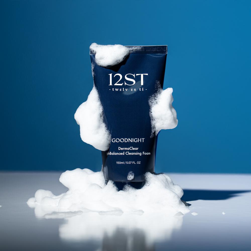 piyonna 12EST Twelve ST Goodnight Derma Clear Mild Acidic Cleansing Foam Soins visage Démaquillage Mousse nettoyante