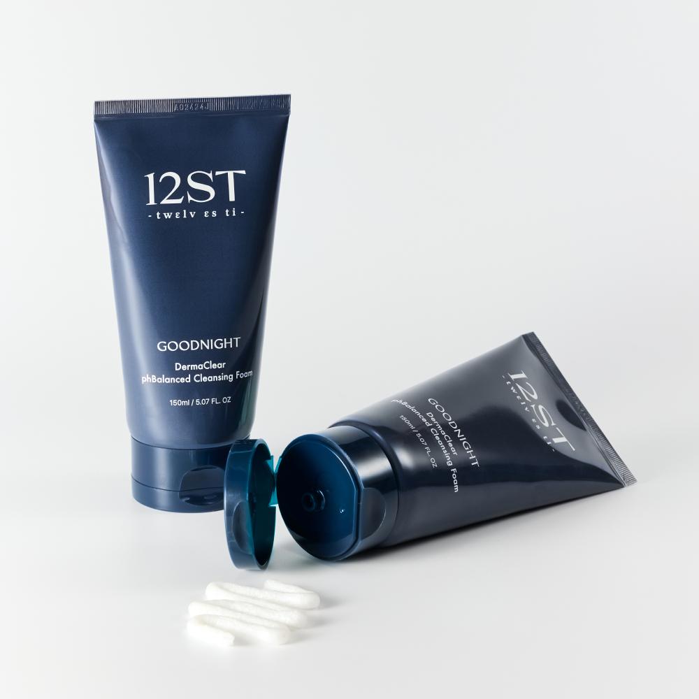 piyonna 12EST Twelve ST Goodnight Derma Clear Mild Acidic Cleansing Foam Soins visage Démaquillage Mousse nettoyante