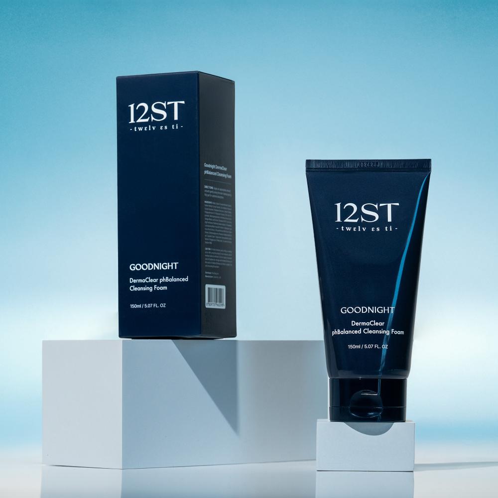 piyonna 12EST Twelve ST Goodnight Derma Clear Mild Acidic Cleansing Foam Soins visage Démaquillage Mousse nettoyante