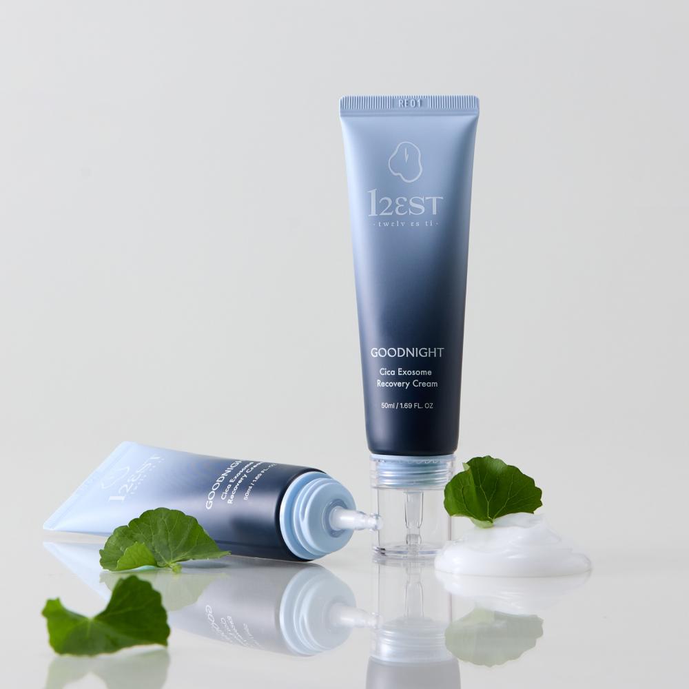 piyonna 12EST Twelve ST Goodnight Cica Exosome Recovery Ampoule Cream Soins visage Crème