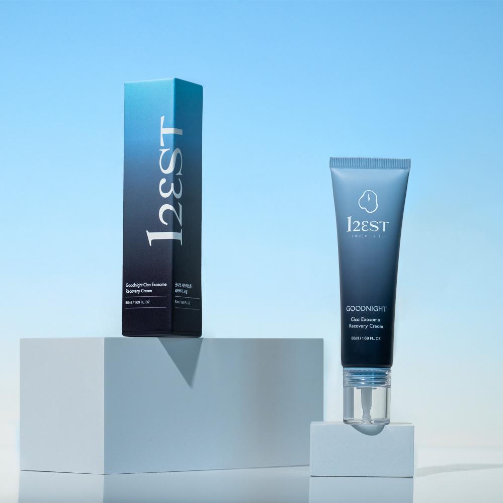 piyonna 12EST Twelve ST Goodnight Cica Exosome Recovery Ampoule Cream Soins visage Crème