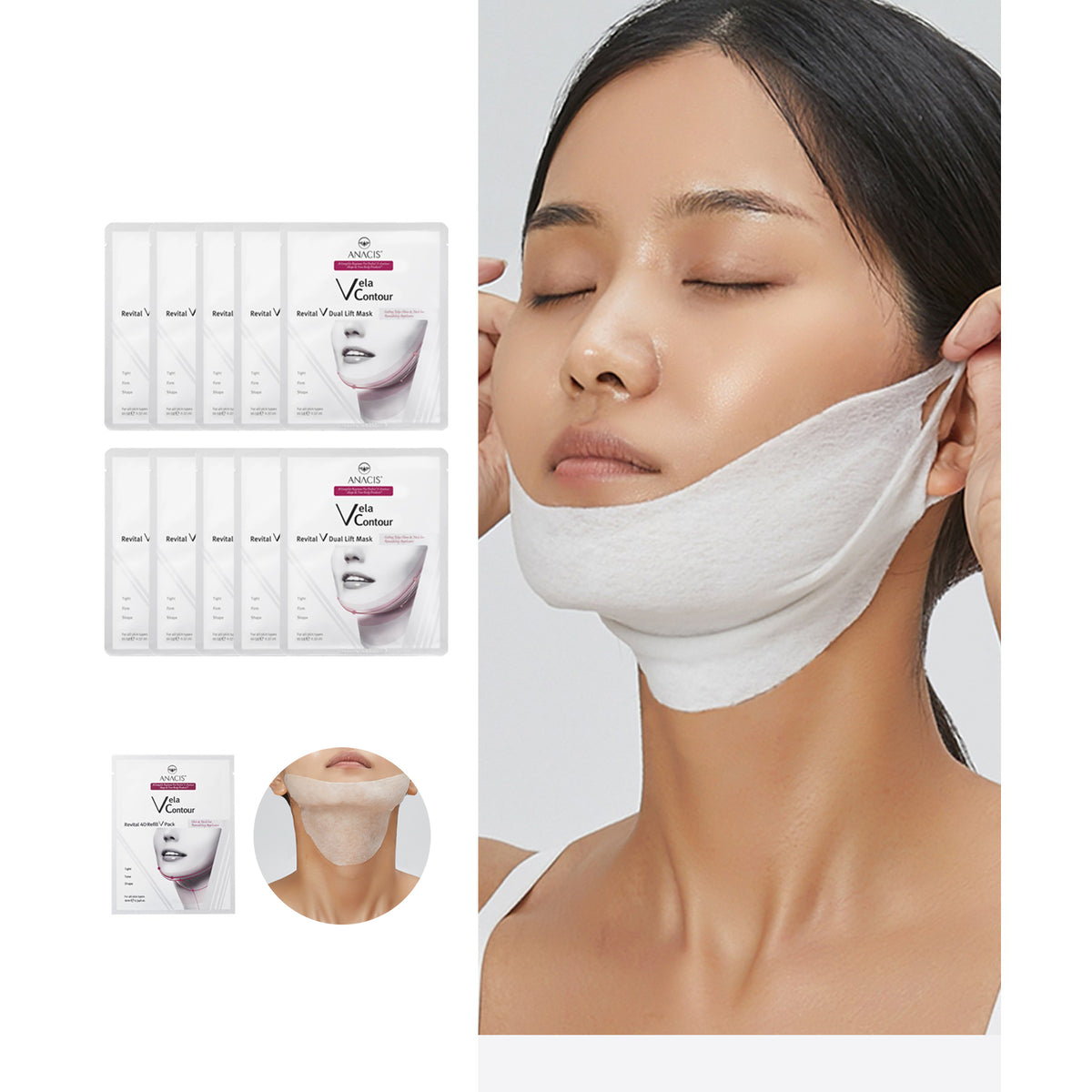 piyonna Bellacontour Dual Neck Wrinkle Lifting Mask Pack Face Mask Partial Mask