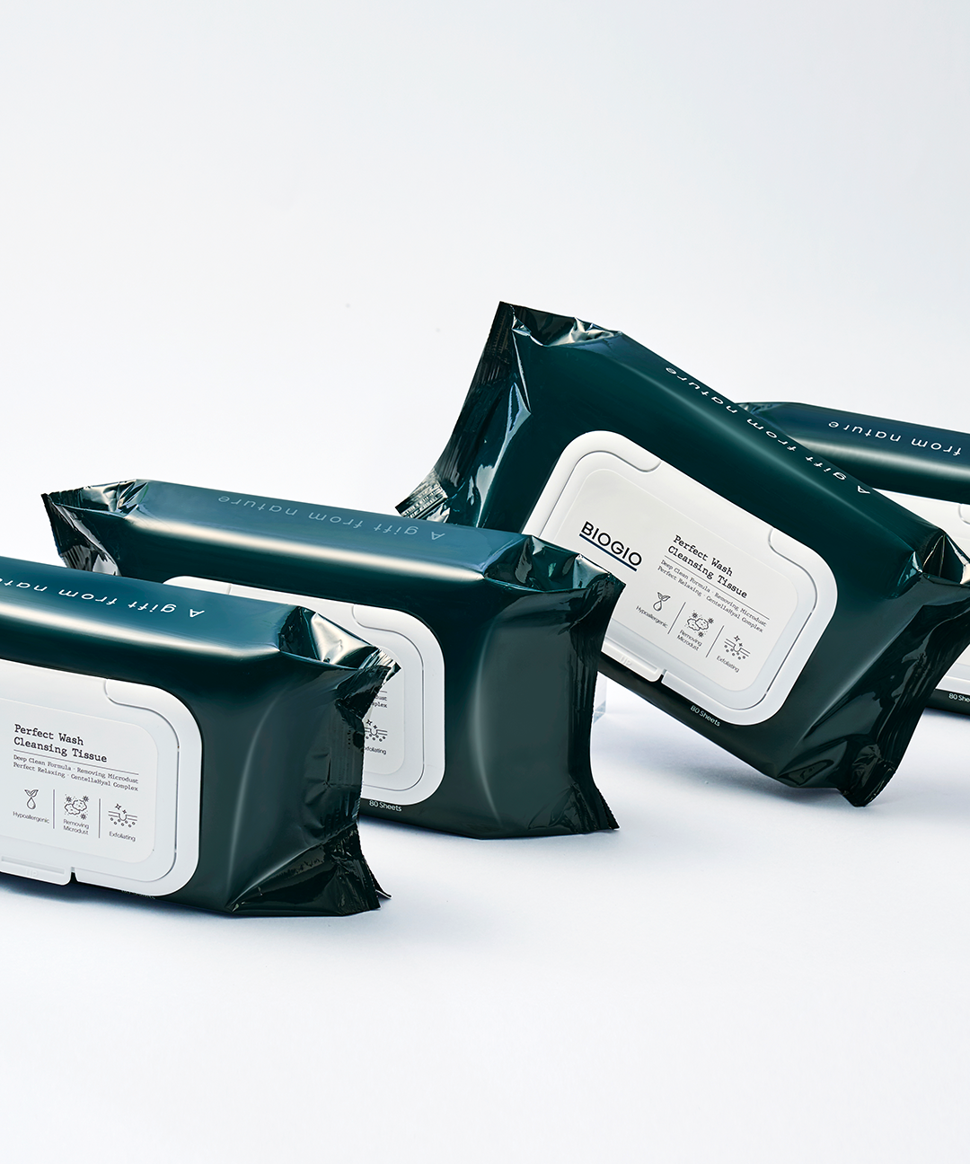 piyonna Perfect Wash Cleansing Tissue 80 Sheets Soin de la peau Démaquillage Lingette & Pad démaquillant