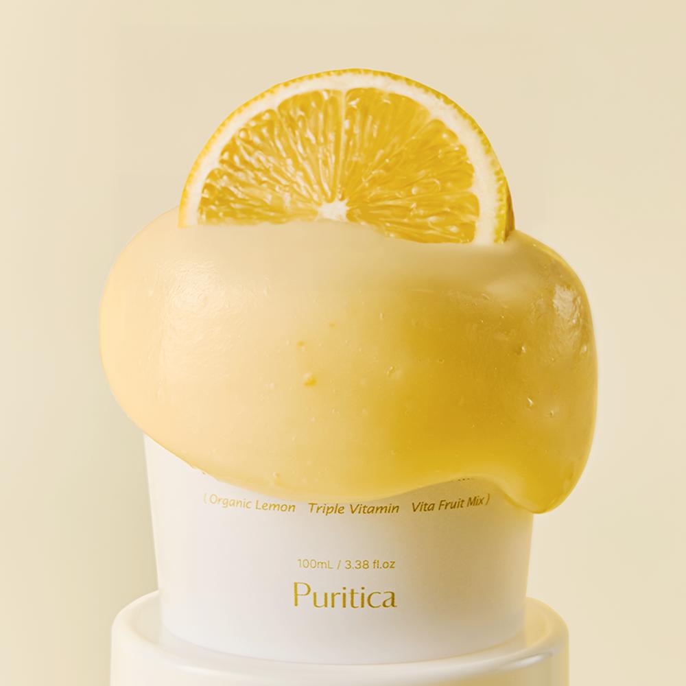 piyonna Puritica Lemon Vita Toning Smoothy Pack 100ml Masque Masque à rincer