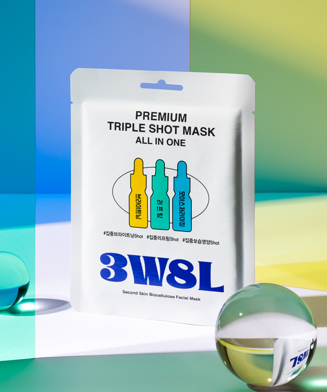 piyonna Three Words Eight Letters Premium Triple Shot Mask All-in-One 5 Sheets Soin de la peau Masque Masque visage