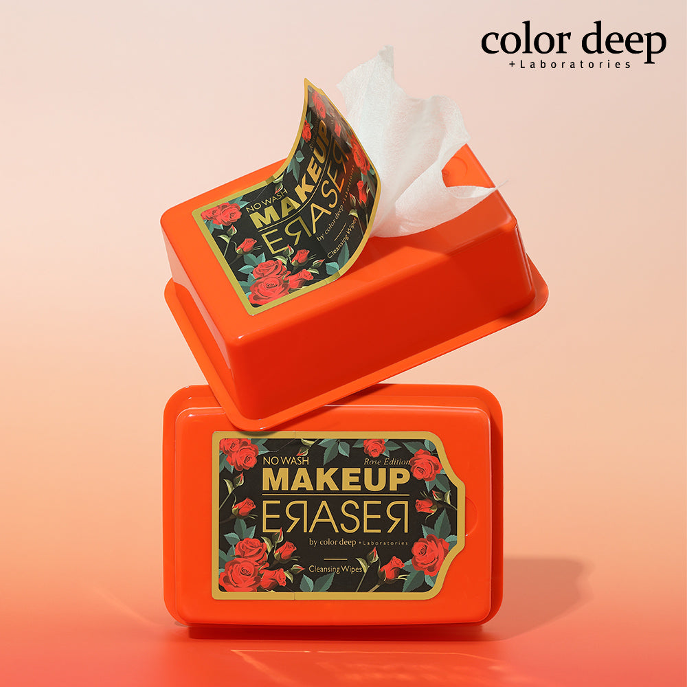 piyonna Colordeep Makeup Eraser Vegan Cleansing Sheet Rose Edition 30 Sheets Soin de la peau Démaquillage Lingette & Pad démaquillant