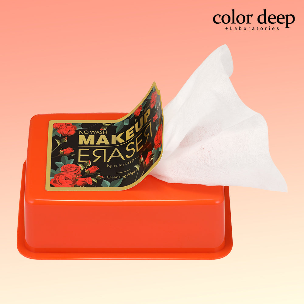 piyonna Colordeep Makeup Eraser Vegan Cleansing Sheet Rose Edition 30 Sheets Soin de la peau Démaquillage Lingette & Pad démaquillant
