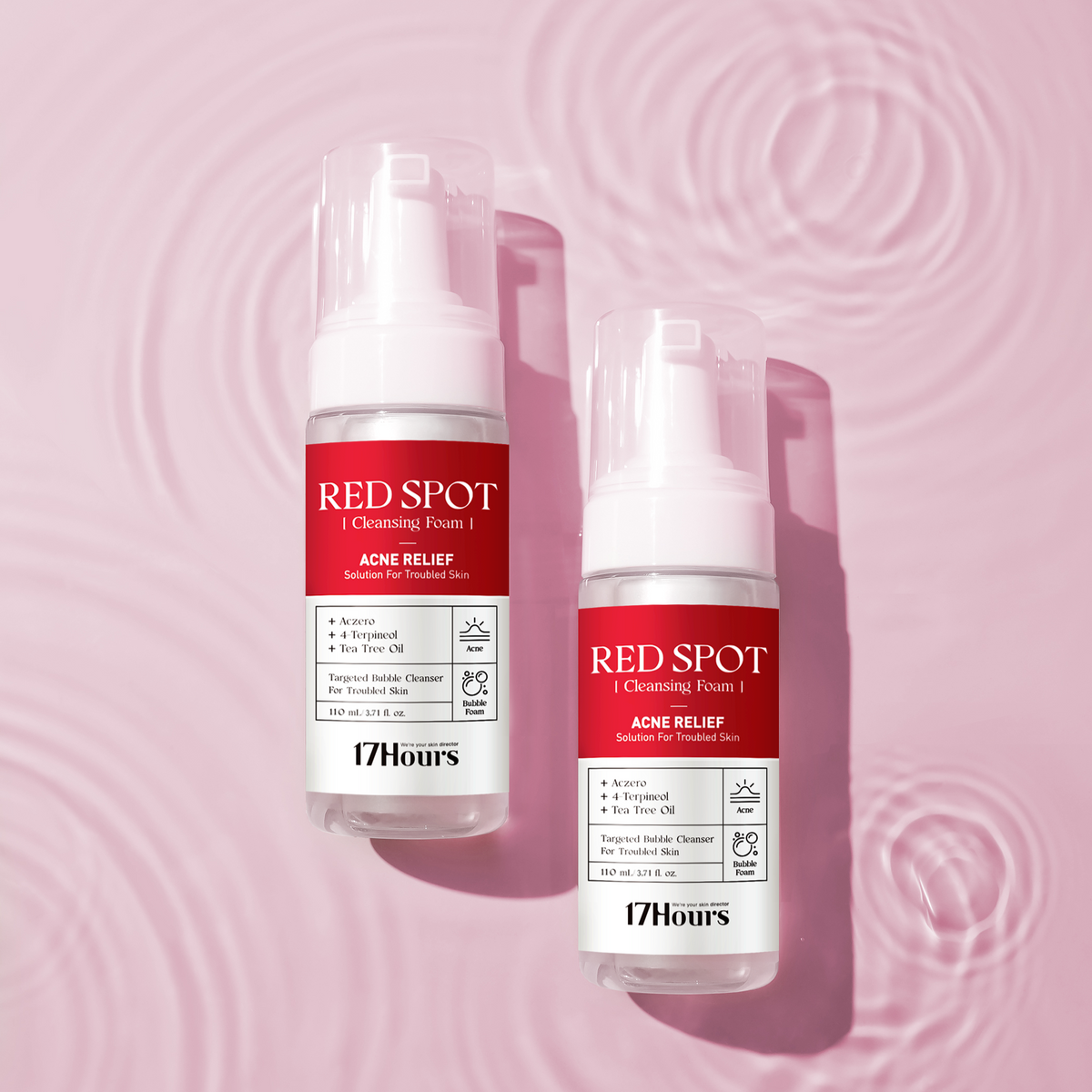 piyonna Mousse Nettoyante Red Spot 110ml Soins visage Démaquillage Mousse nettoyante