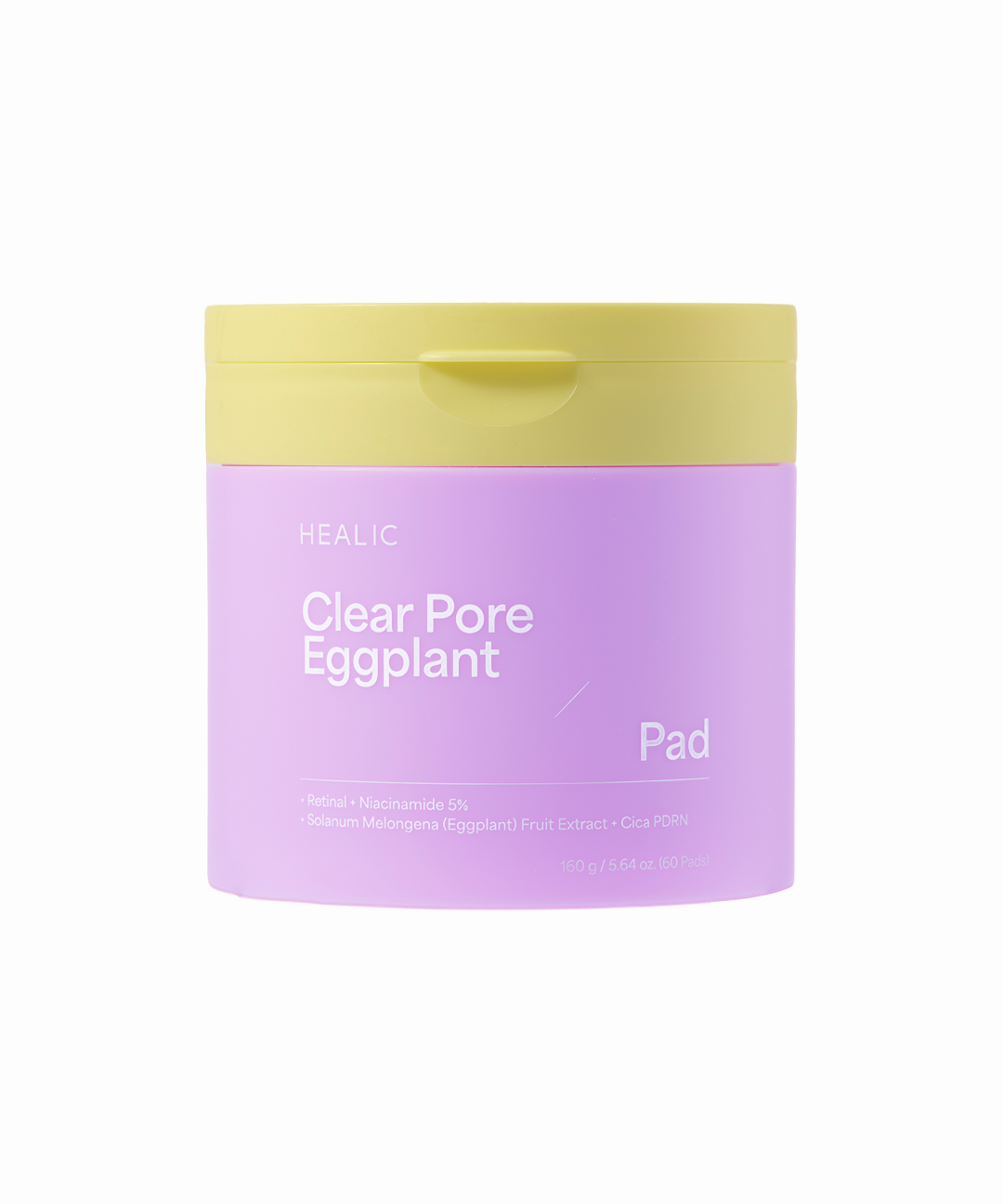 piyonna Healic Clear Pore Retinal Eggplant Pad 60 Sheets Soins visage Toner Pads tonifiants