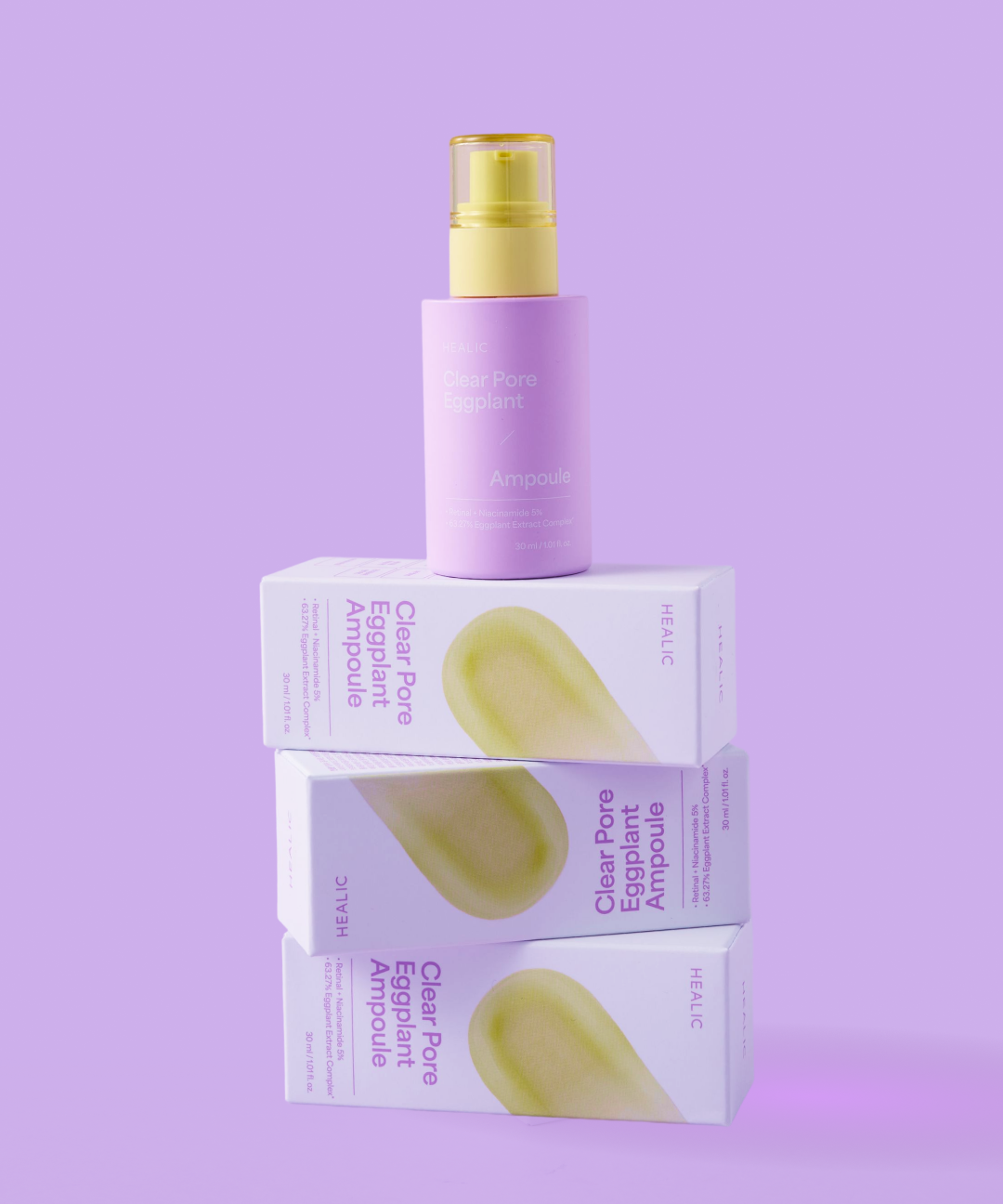 piyonna Healic Clear Pore Eggplant Retinal Ampoule 30ml Face Care Serum