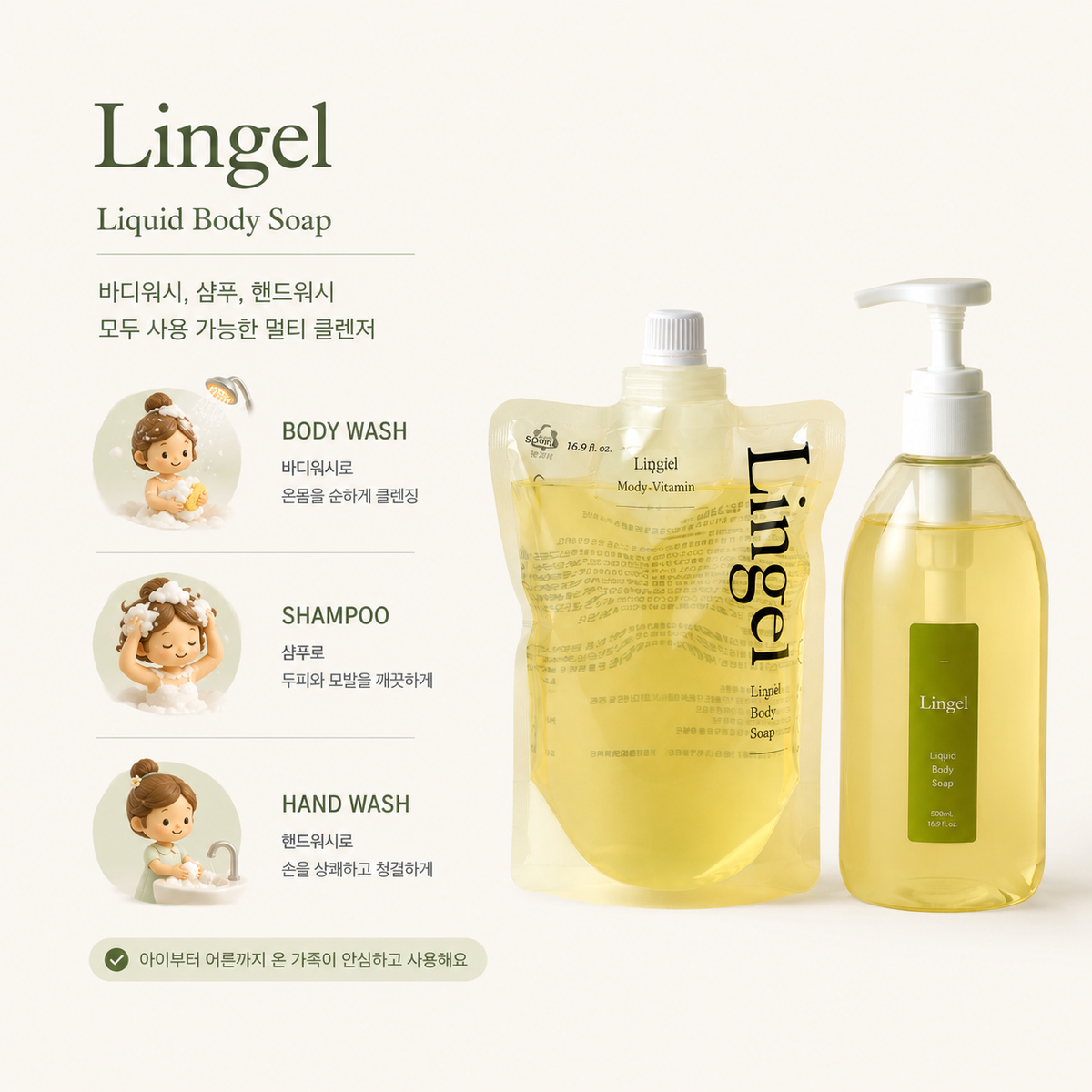 piyonna Gel Douche Parfum Citron Recharge 500ml Cheveux & Soins corps Soin du corps Gel douche