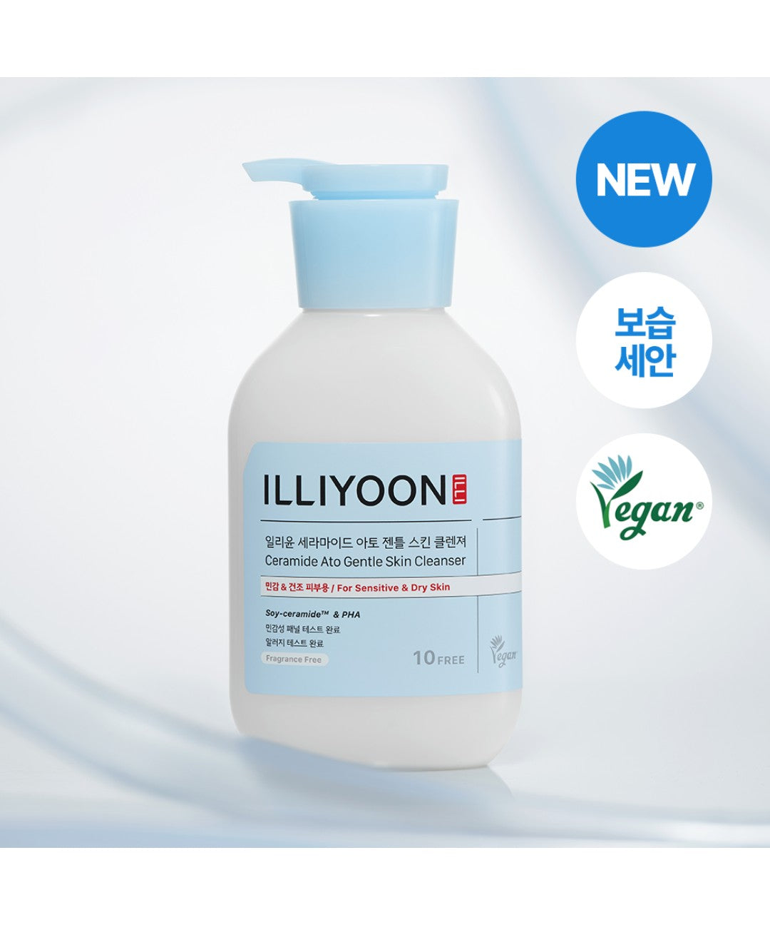piyonna Illiyoon Ceramide Ato 5.0 Gentle Skin Cleanser 400ml Soins visage Toner Lotion tonique